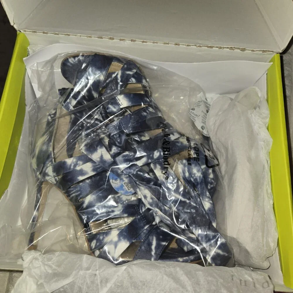NIB Gianni Bini Abrianna Denim Blue MLT Stiletto Heels | Size 7 - Picture 5 of 9